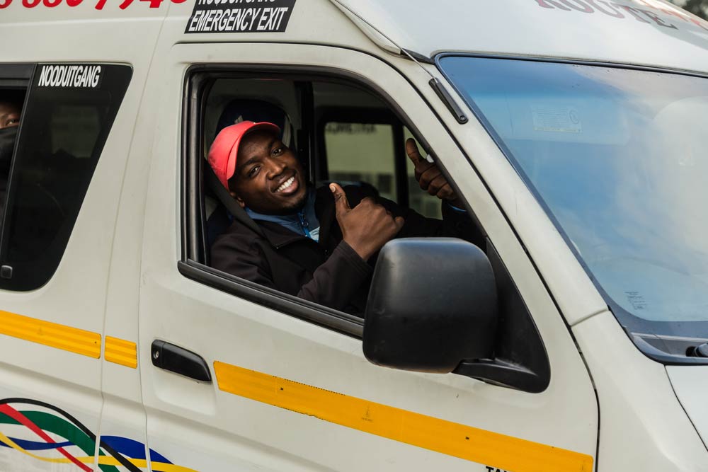 Minibus taxi operator in South Africa